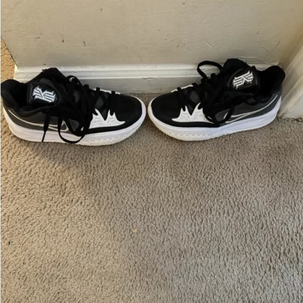 Kids Black and White Athletic Shoes